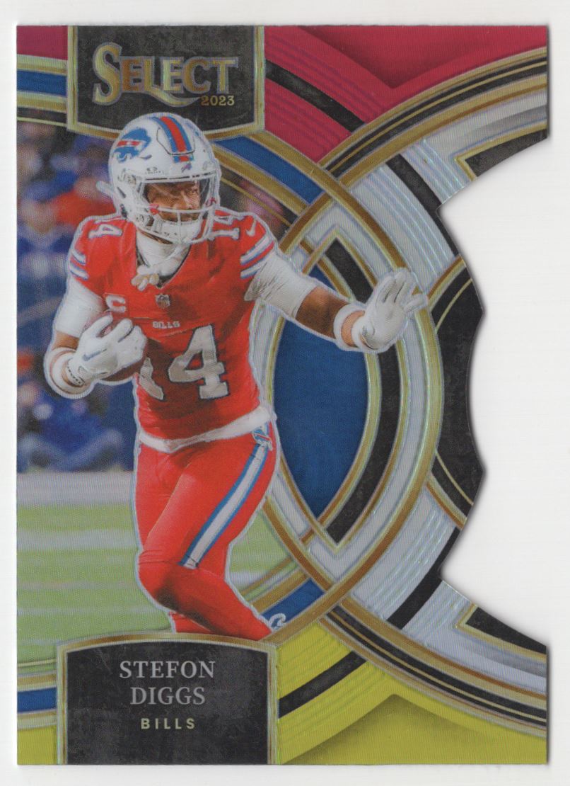 2023 Panini Select Red/Yellow Die-Cut Prizm Stefon Diggs