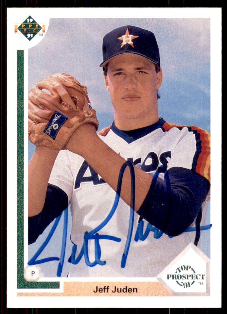 1991 UPPER DECK JEFF JUDEN ROOKIE AUTO HOUSTON ASTROS #52 | eBay