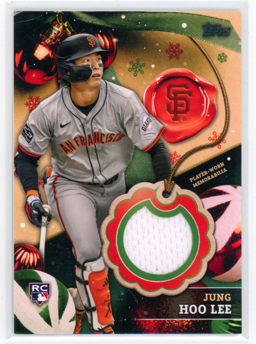記念グッズ TOPPS 2024 Topps Holiday Relics Jung Hoo Lee RC San Francisco Giants #RC