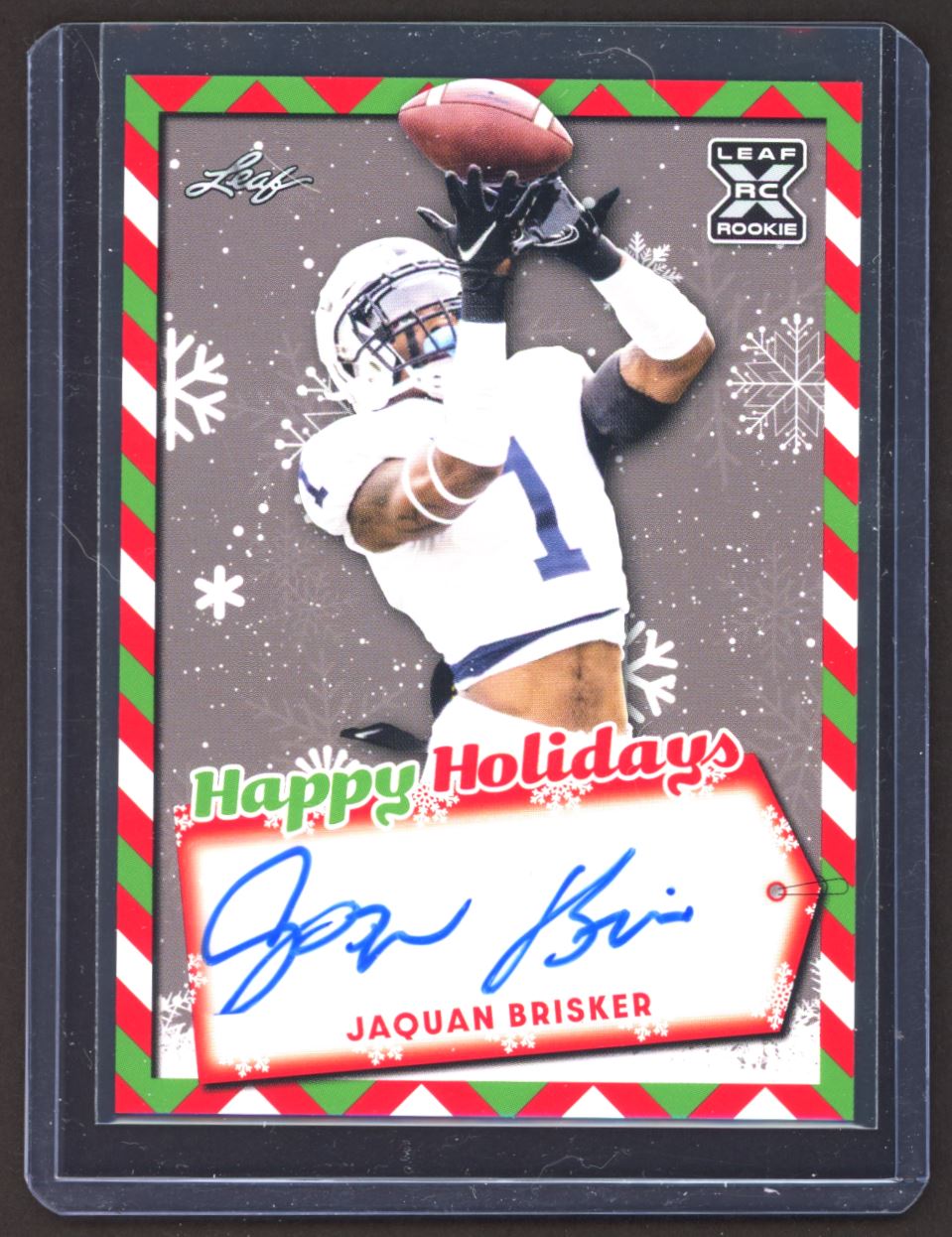 2022 Leaf Happy Holidays Jaquan Brisker (a) #HH-JB1 card front image