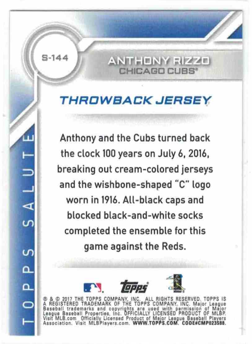 anthony rizzo throwback jersey