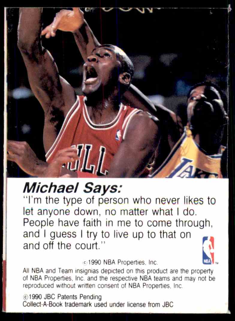 1990-91 NBA Hoops Collect-A-Books Michael Jordan on Kronozio