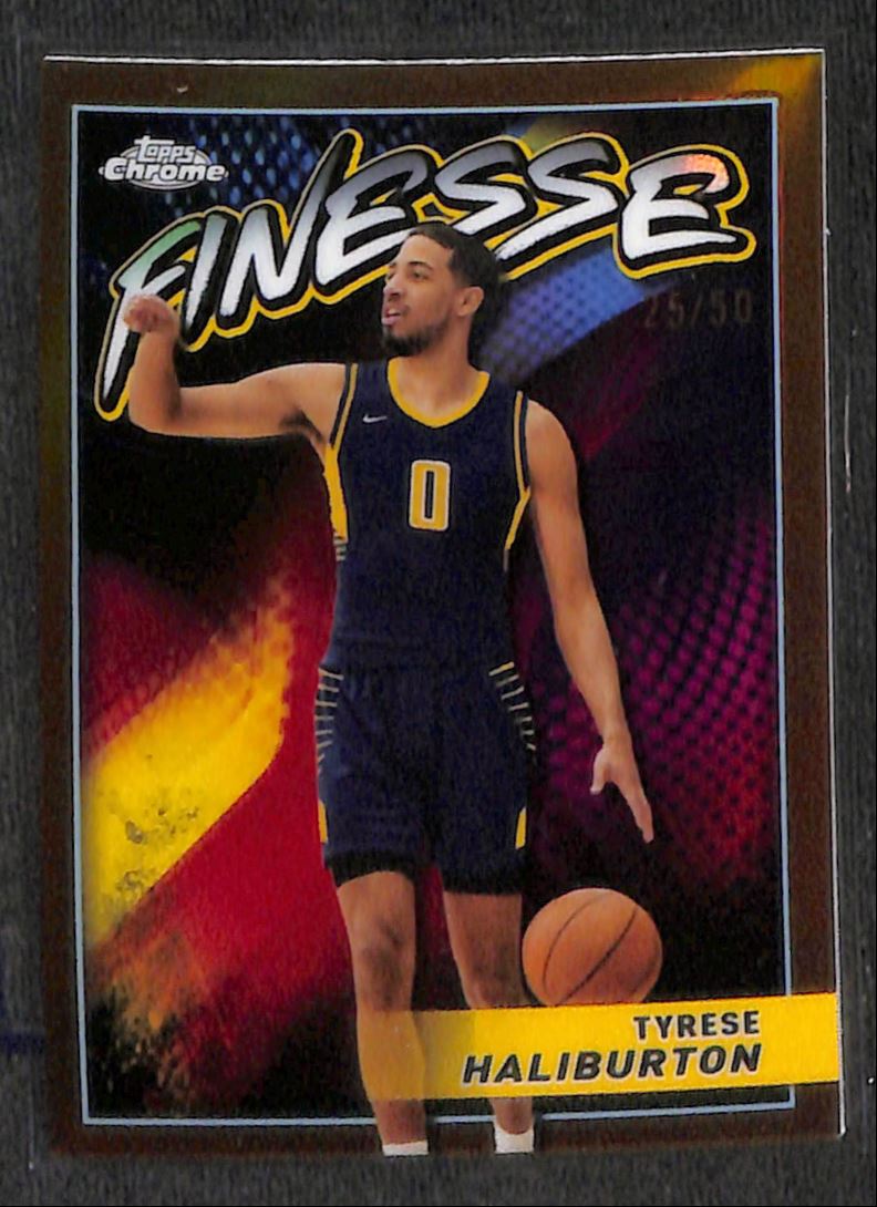 Tyrese Haliburton 25/50 2024 Topps Chrome Basketball Gold 