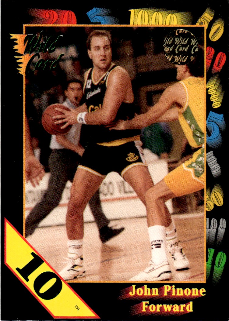 1991-92 WILD CARD 10 STRIPE JOHN PINONE RC VILLANOVA WILDCATS #60