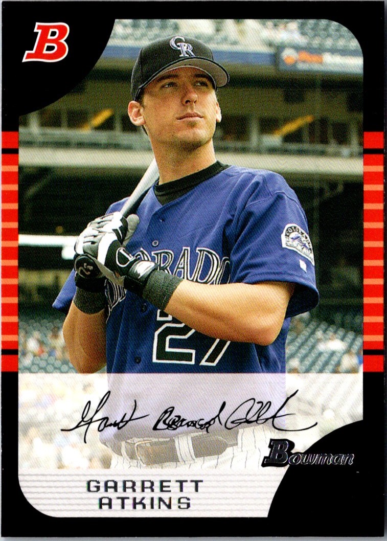 2005 Bowman Chrome Draft Picks & Prospects Garrett Atkins #BDP3