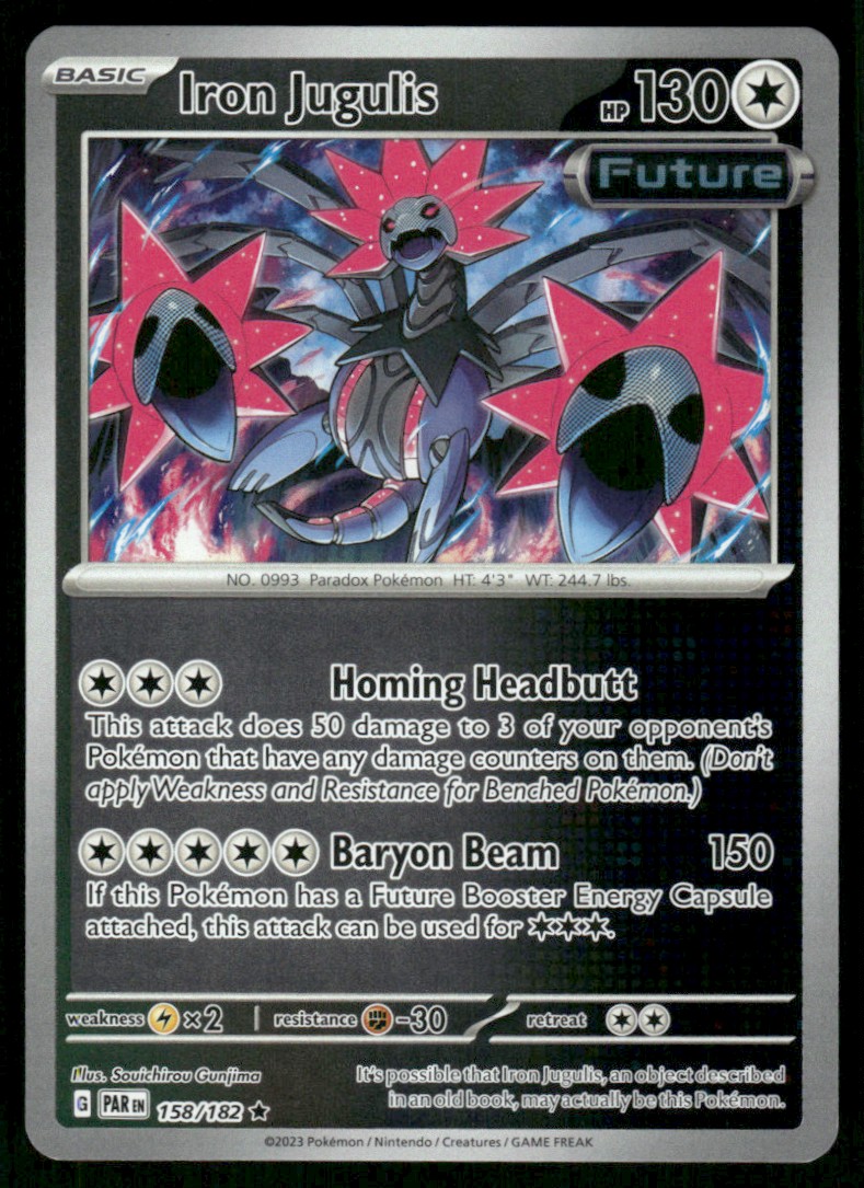 2023 Scarlet & Violet Series - Paradox Rift Iron Jugulis Rare #158