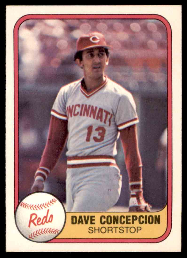 1981 Fleer MLB Baseball Dave Concepcion #197