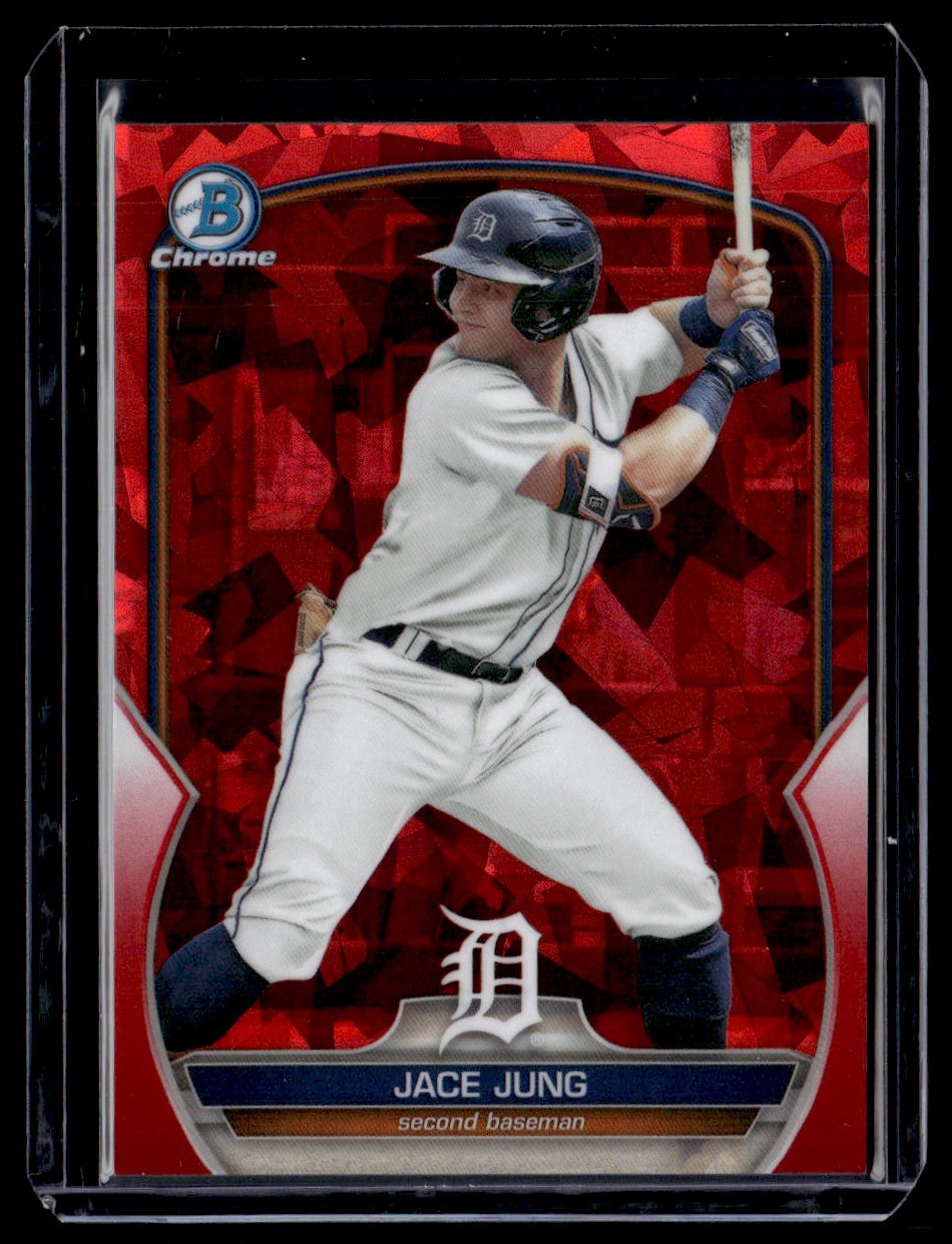 2023 Bowman Draft Chrome Refractors Red Jace Jung #BDC-104 card front image