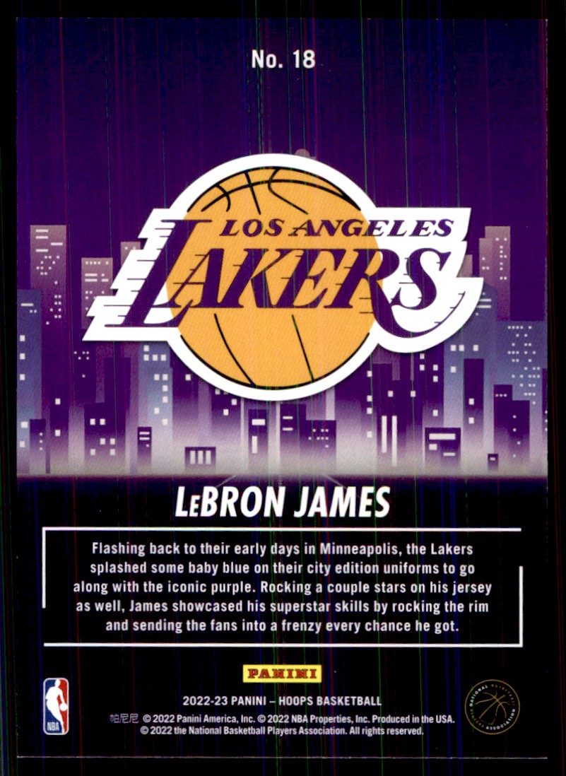 2022-23 Hoops City Edition LeBron James Los Angeles Lakers #18 | eBay