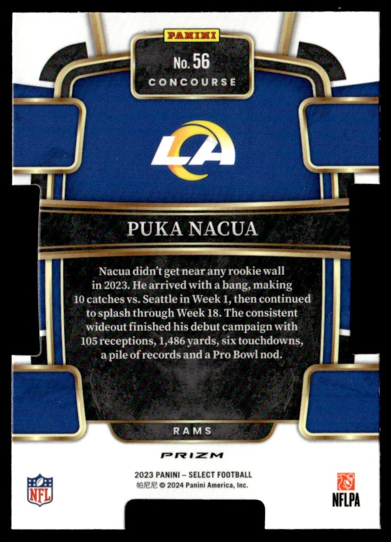 2023 Panini Select Rookie Black & Gold Puka Nacua #56 | eBay