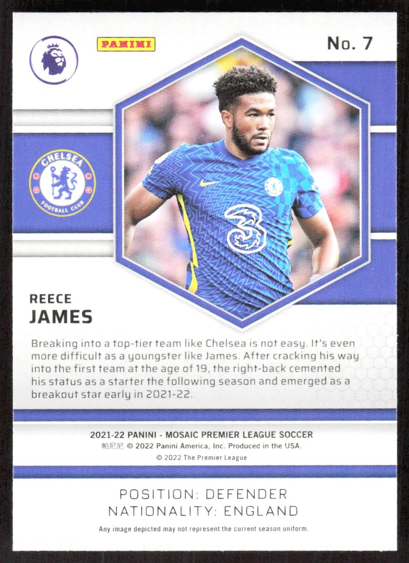 2021 4450D Panini Mosaic Premier League Reece James Chelsea FC #7