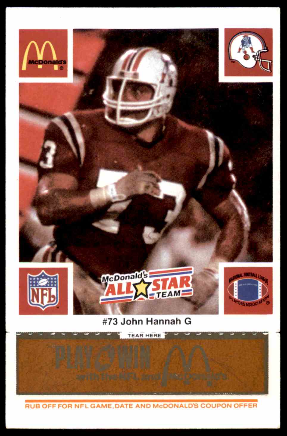 Mcdonalds Football Card 