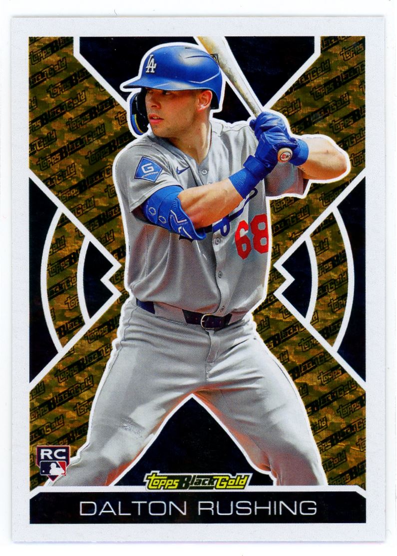 2025 Topps Update Black Gold Dalton Rushing RC Los Angeles Dodgers