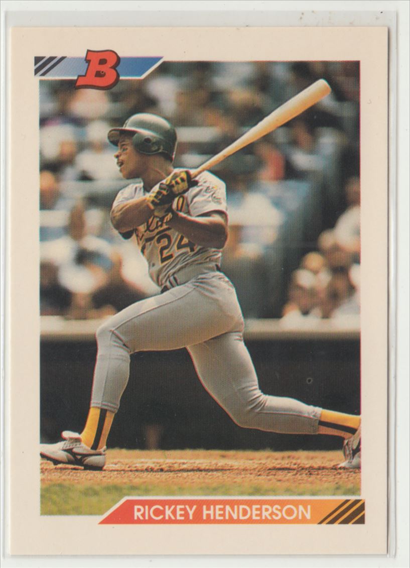 1992 Bowman Rickey Henderson #166