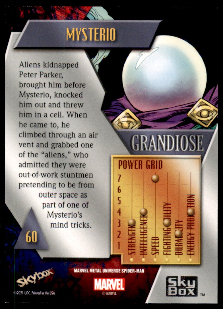 新素材新作 2021 Marvel Metal Universe Spider-Man Grandiose #60 Mysterio その他