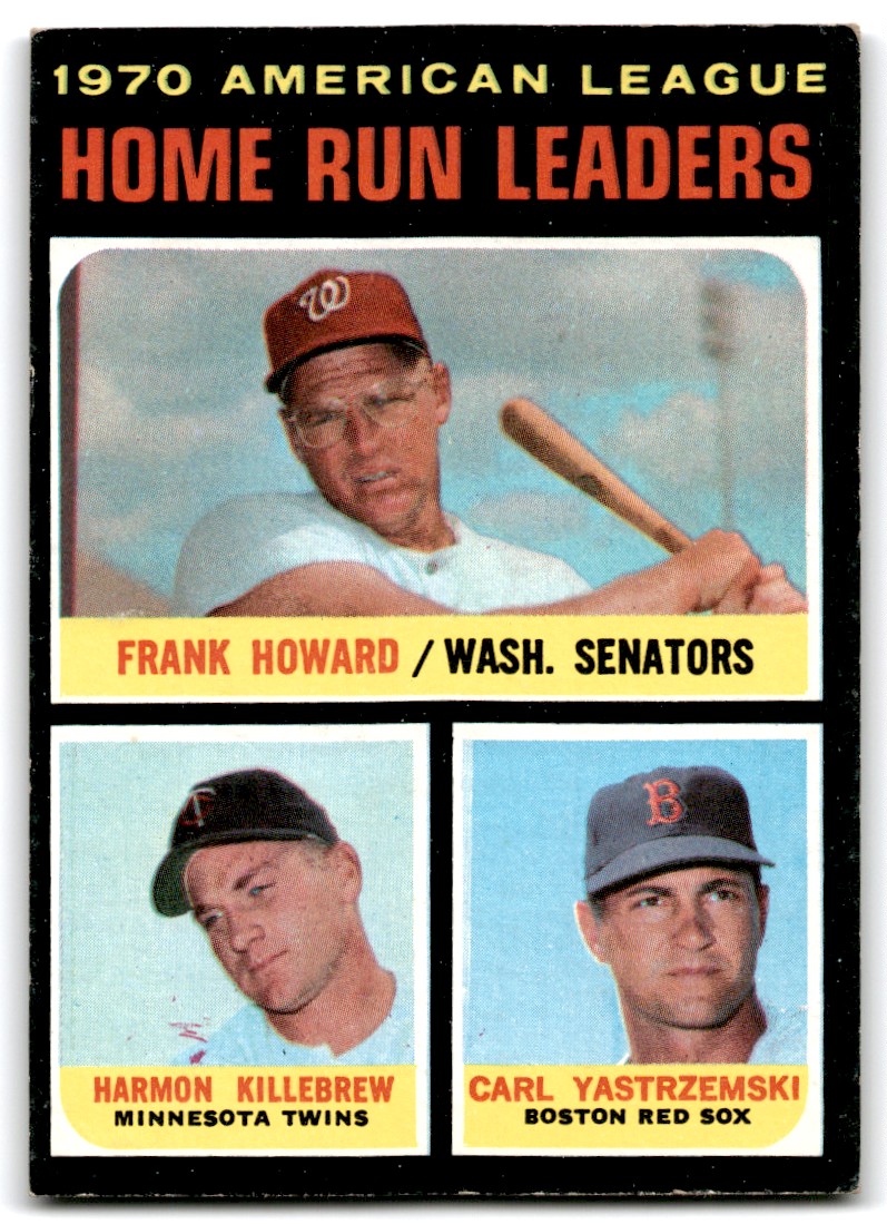 1971 Topps 1970 American League Home Run Leaders- Frank Howard