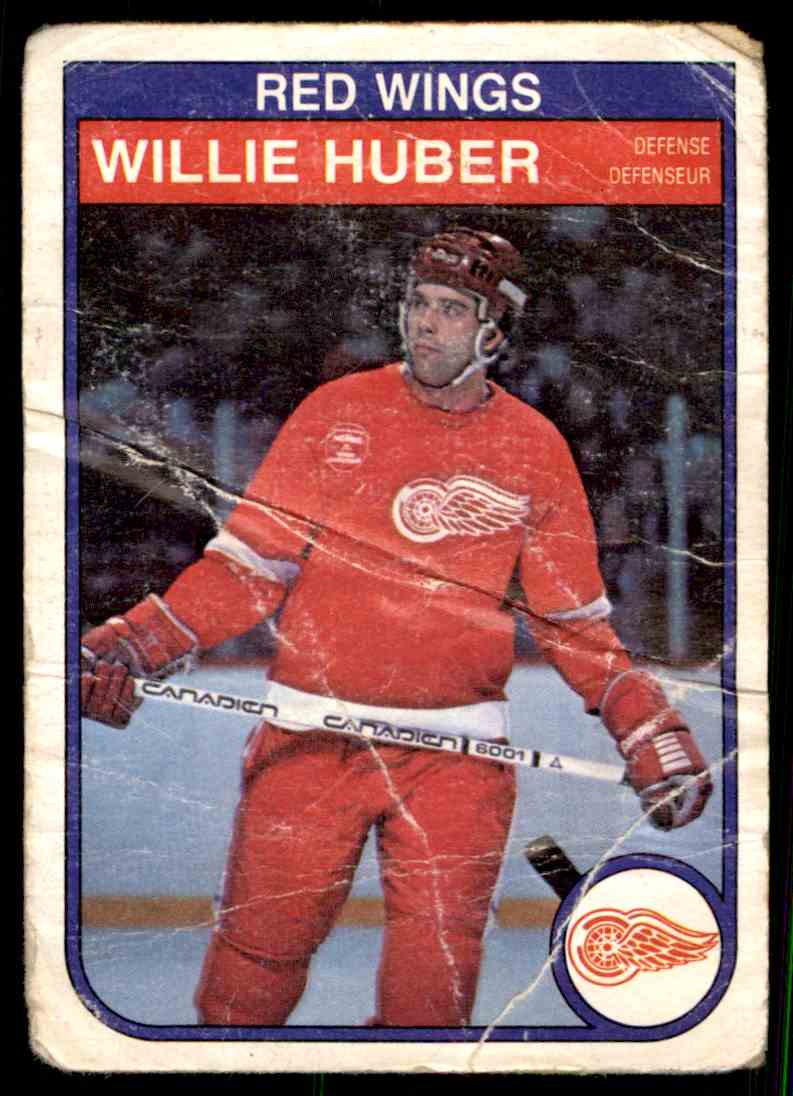 1982-83 O-Pee-Chee Willie Huber #85 card front image