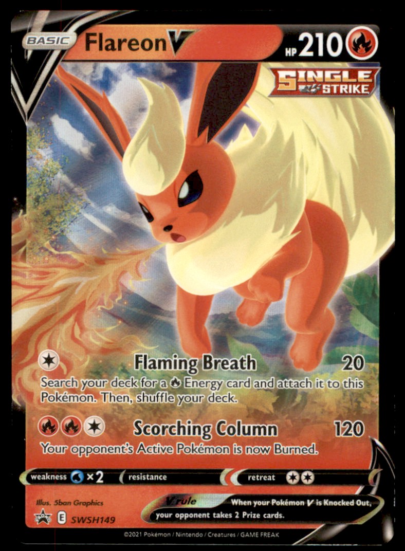 2021 Pokemon Black Star Promo Flareon V Full Art Ultra Rare
