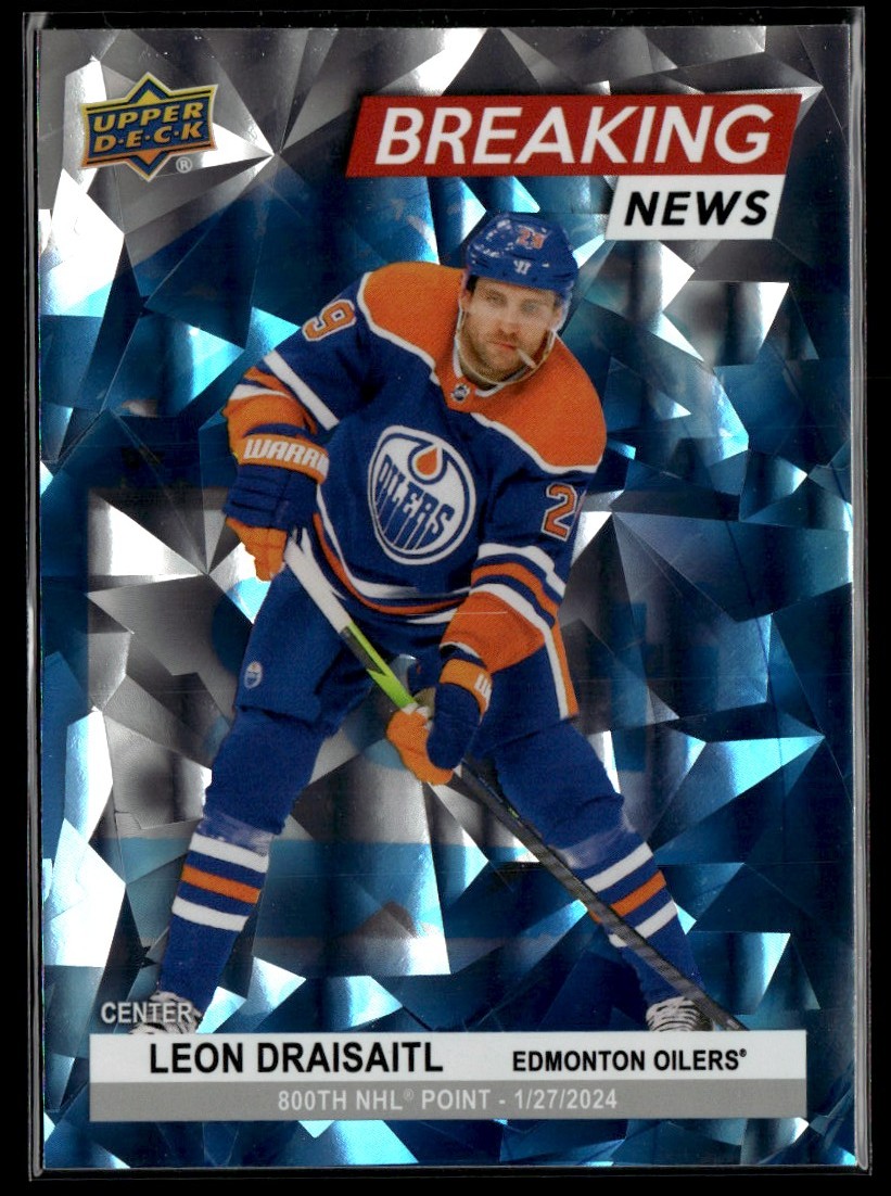 未開封品 UPPER DECK NHLカード ENGRAINED LEON DRAISAITL OILERS #SA-LD 送料無料 中古 IT1 2024-25 Upper Deck Breaking News Leon Draisaitl Edmonton Oilers