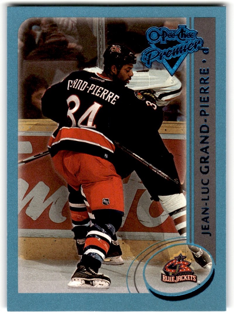 2002-03 O-Pee-Chee Premier Blue Jean-Luc Grand-Pierre #228 card front image