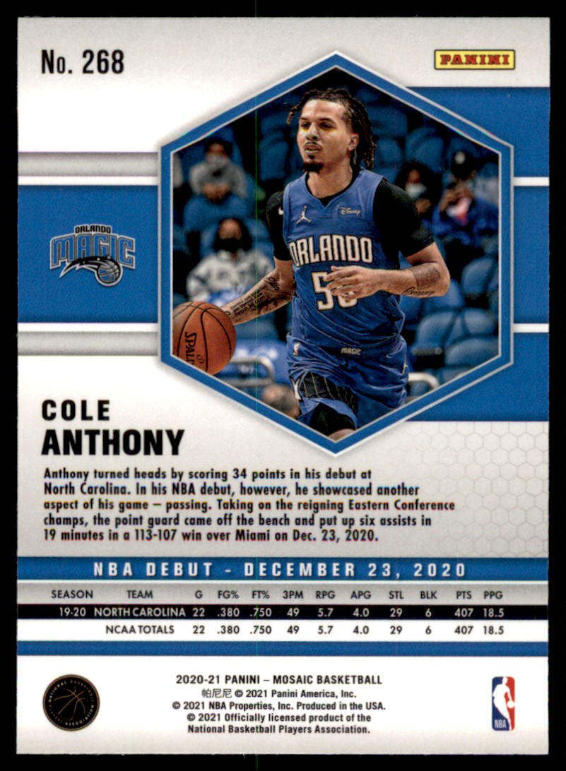 NBA PSA10 ルーキー コールアンソニー cole anthony NBA PSA10 ルーキー コールアンソニー cole anthony