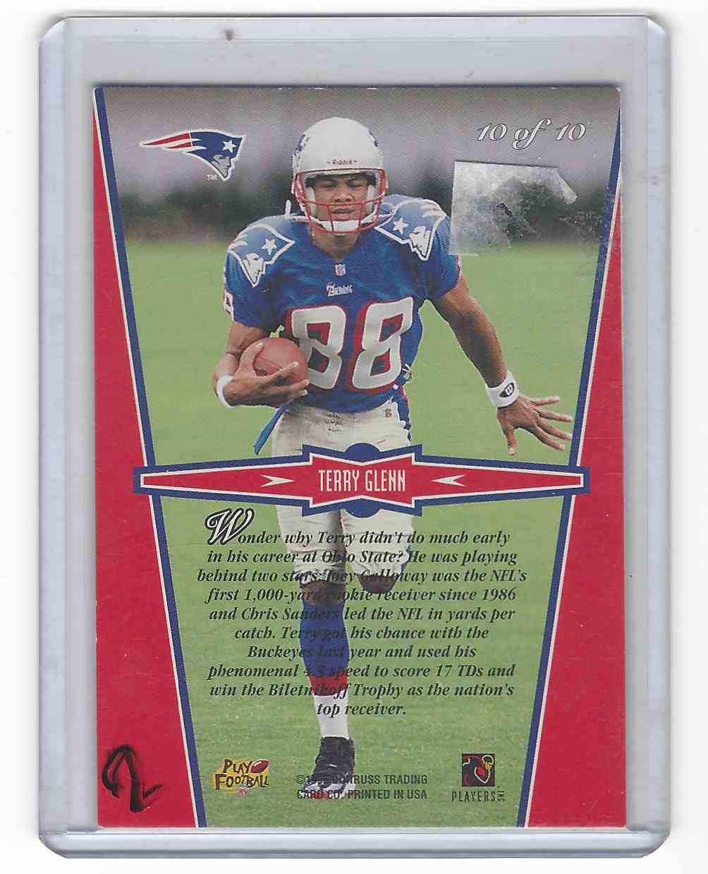 1996 Leaf Gold Leaf Rookie Terry Glenn 10 on Kronozio