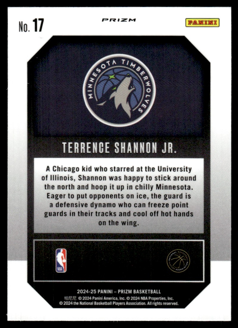 2024-25 Panini Prizm Emergent Green Terrence Shannon Jr. Rookie