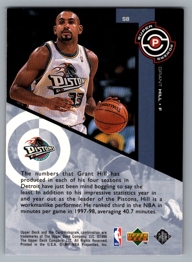 1998-99 Upper Deck Super Powers Grant Hill #S8 on Kronozio
