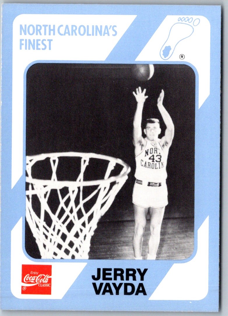 1989-90 Collegiate Collection North Carolina's Finest Jerry Vayda #127 card front image
