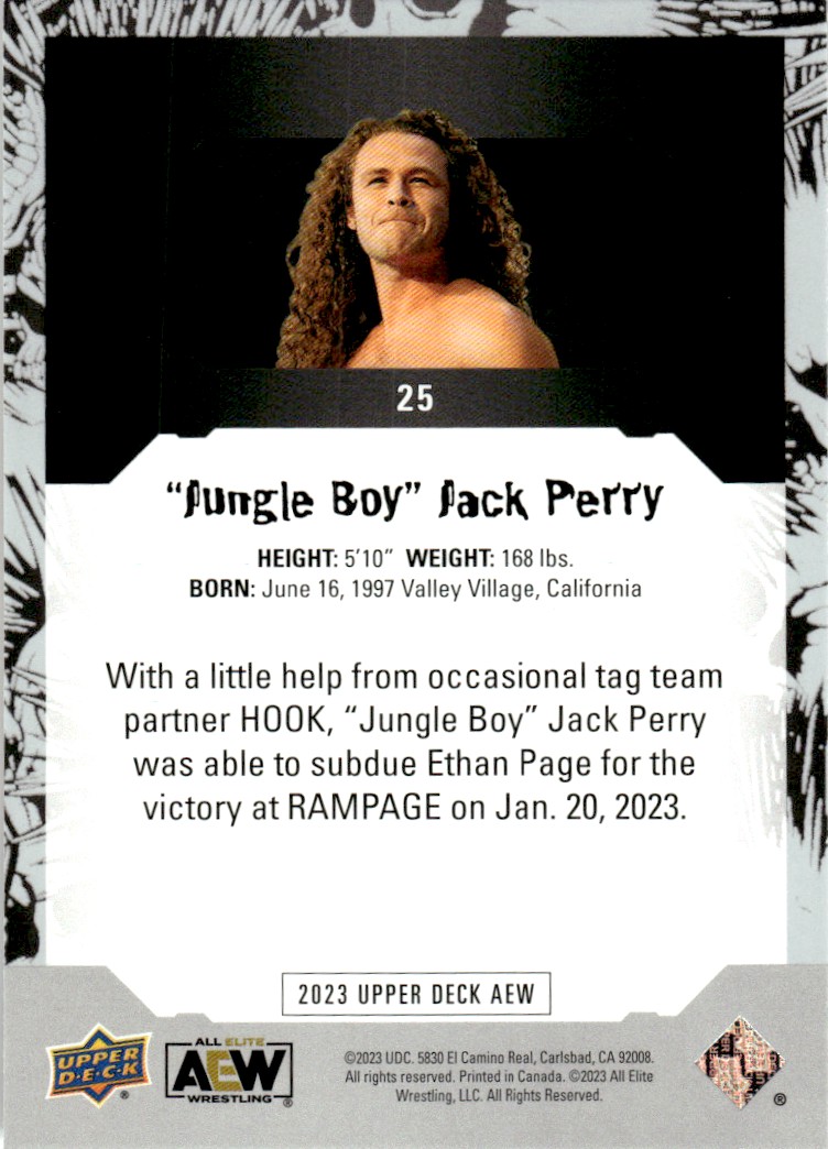 2023 Upper Deck AEW "Jungle Boy" Jack Perry #25 on Kronozio