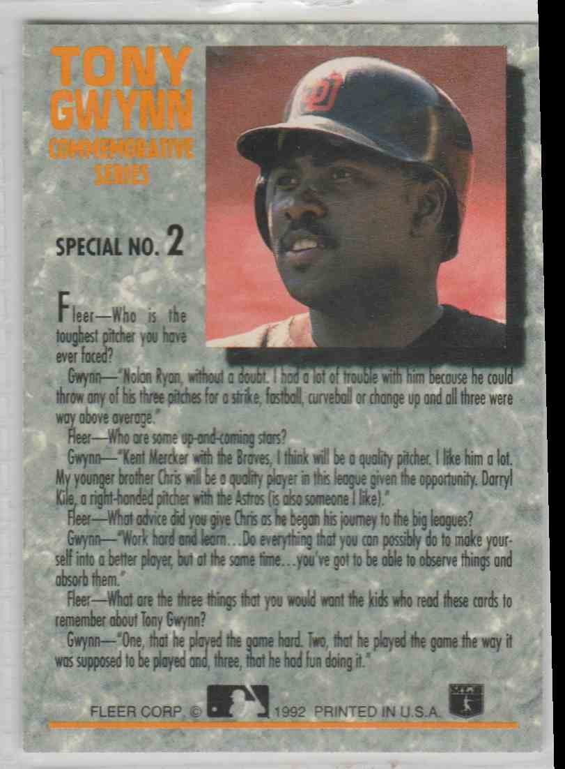 Tony Gwynn Fleer Rookie Card 