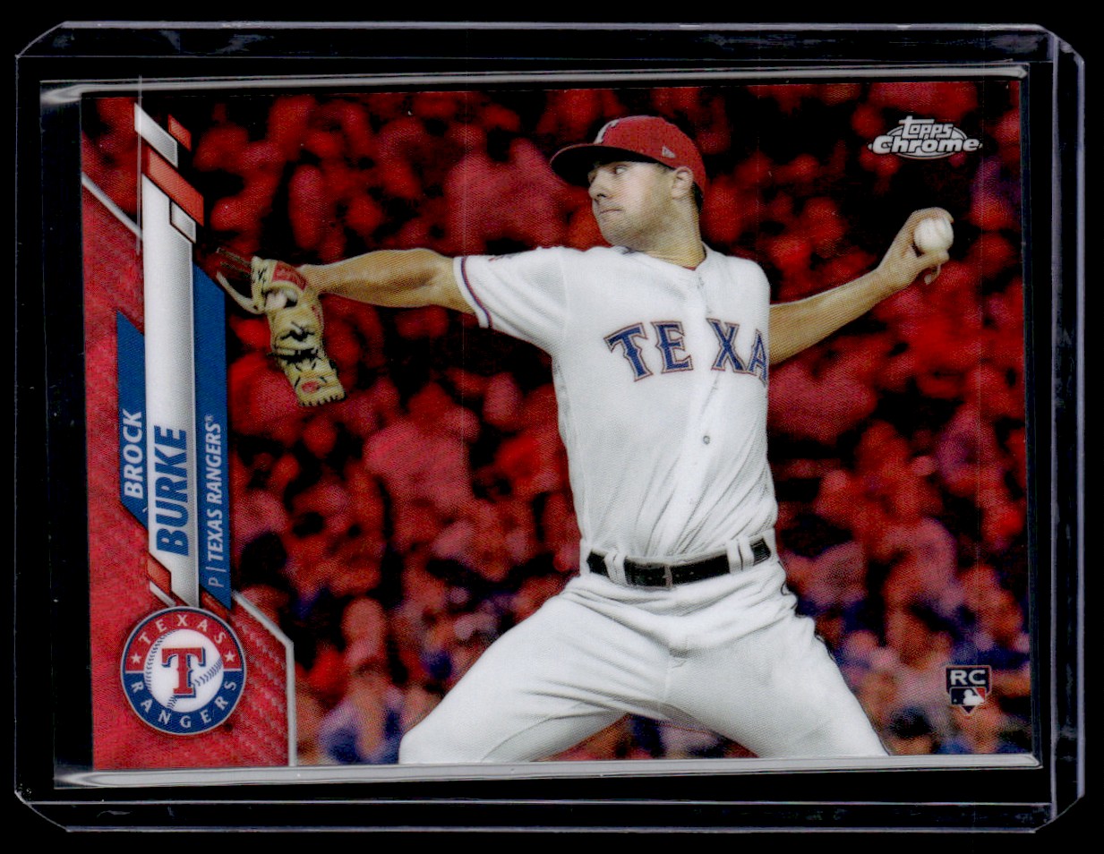 2020 Topps Chrome Refractor Red Brock Burke #159 card front image