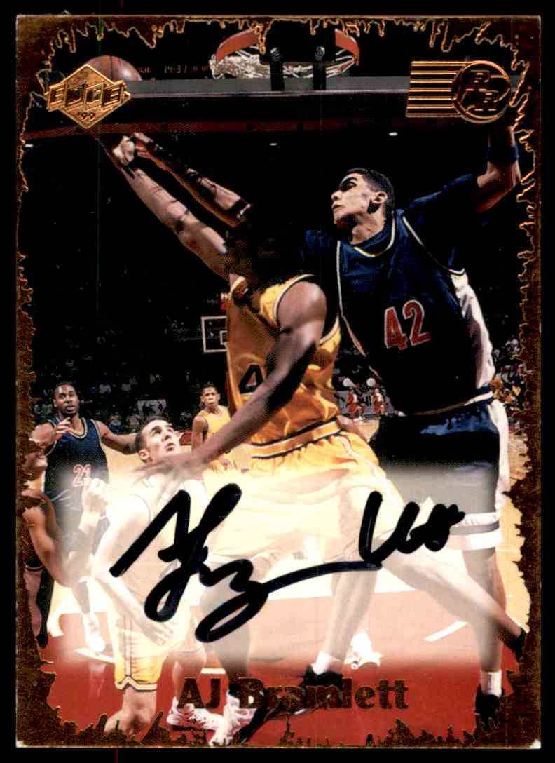 1999-00 Collector's Edge Rookie Rage Pro Signatures A.J. Bramlett #RR8 card front image