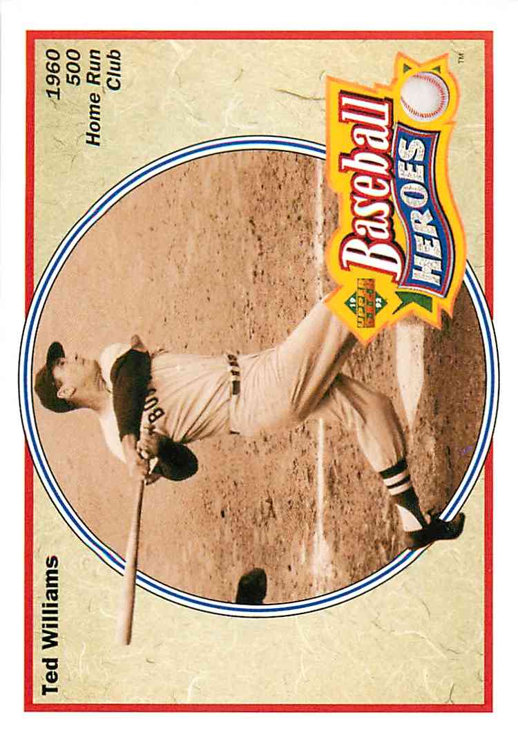 1992 Upper Deck Baseball Heroes Ted Williams 34 Of 36 On Kronozio