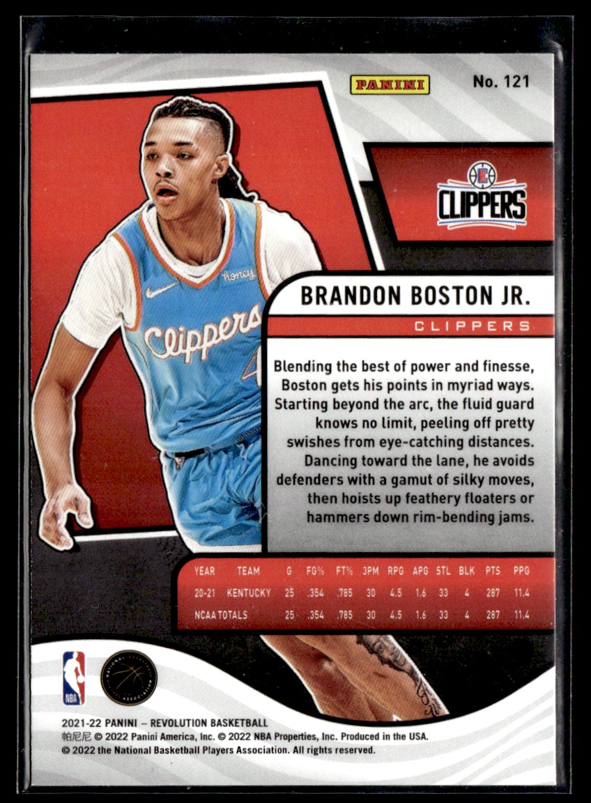 2021-22 Panini Revolution Brandon Boston Jr. #121 on Kronozio