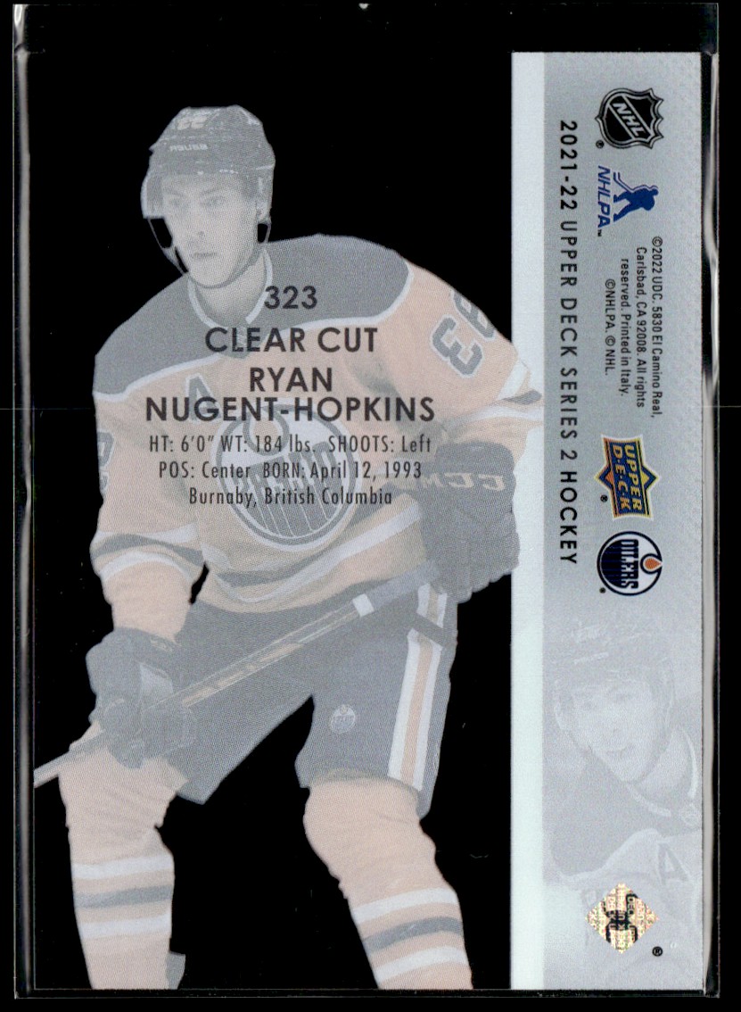 2021-22 Upper Deck Clear Cut Ryan Nugent-Hopkins Edmonton