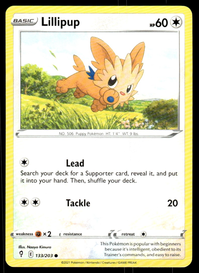 lillipup pokemon card Amazon.com: Stoutland 135/203 - Evolving Skies - Rare - Evolution Pokemon  Card lot main image 0