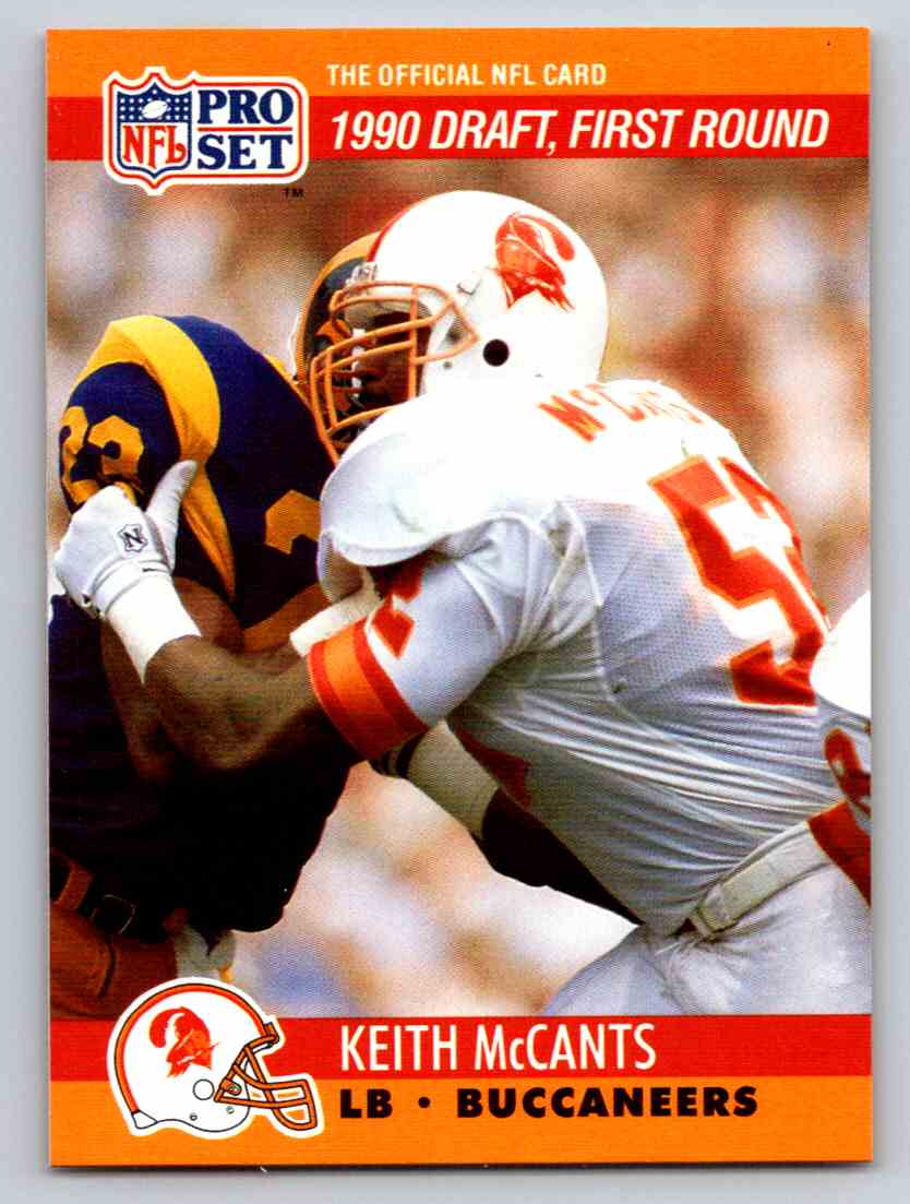 1990 Pro Set NFL Keith McCants #672 Tampa Bay Buccaneers ...