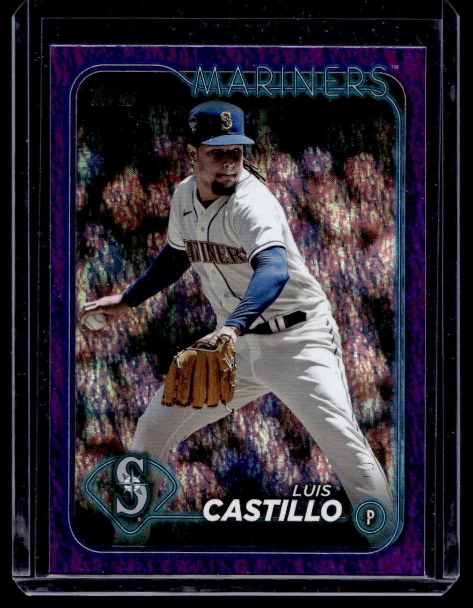 2024 Topps Series 1 Purple Foil Luis Castillo 371/799 Seattle Mariners #54