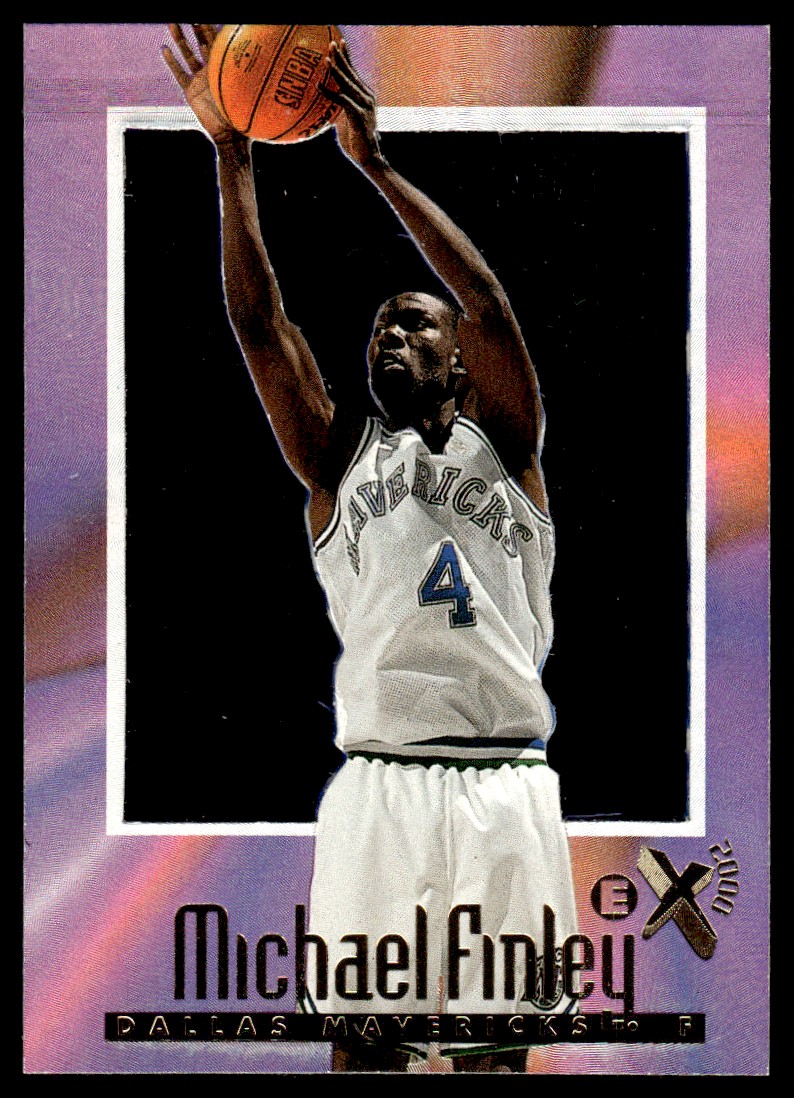 1995-96 E X 2000 Basketball Card Michael Finley Dallas Mavericks