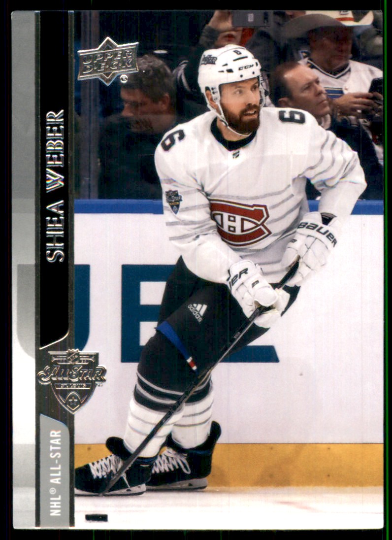 2020-21 Upper Deck Hockey Card Shea Weber AS #698 card front image