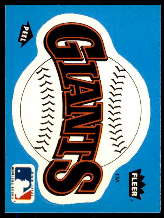 1985 Fleer_Mlb Baseball Team Stickers San Francisco Giants