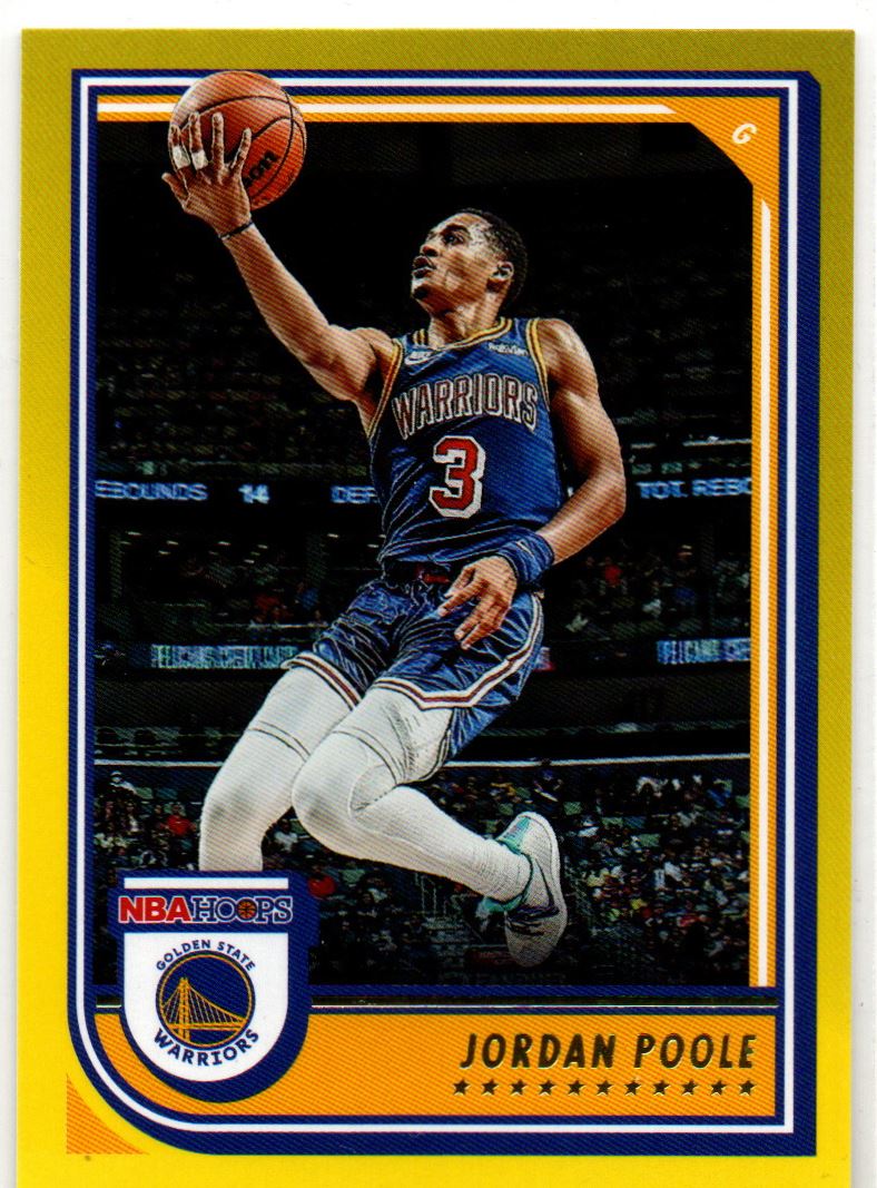 2022-23 NBA Hoops Jordan Poole Yellow Parallel on Kronozio