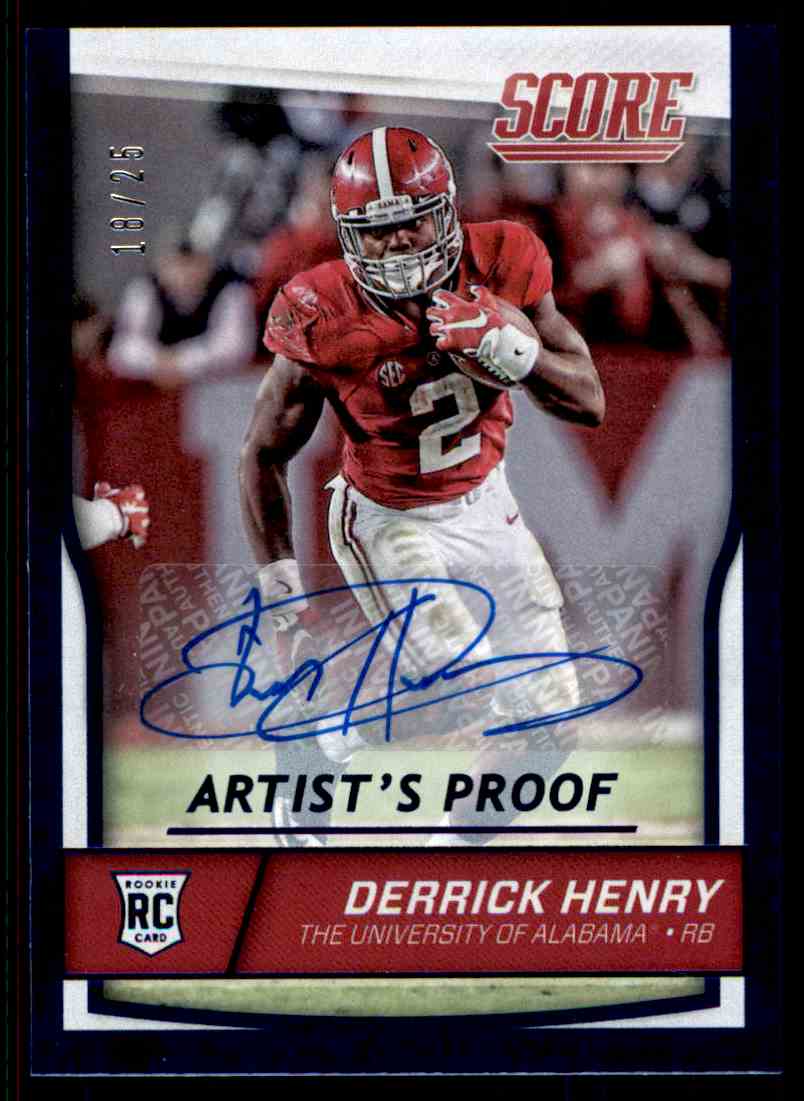 2016 Panini Score Artist's Proof Blue Derrick Henry on