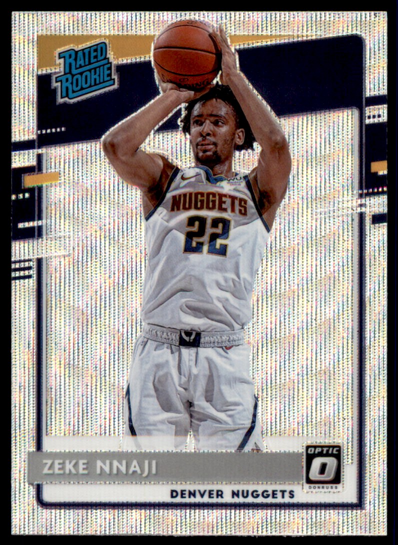 Zeke Nnaji 2020-21 Donruss Optic Rookie Silver Wave Prizm Rated