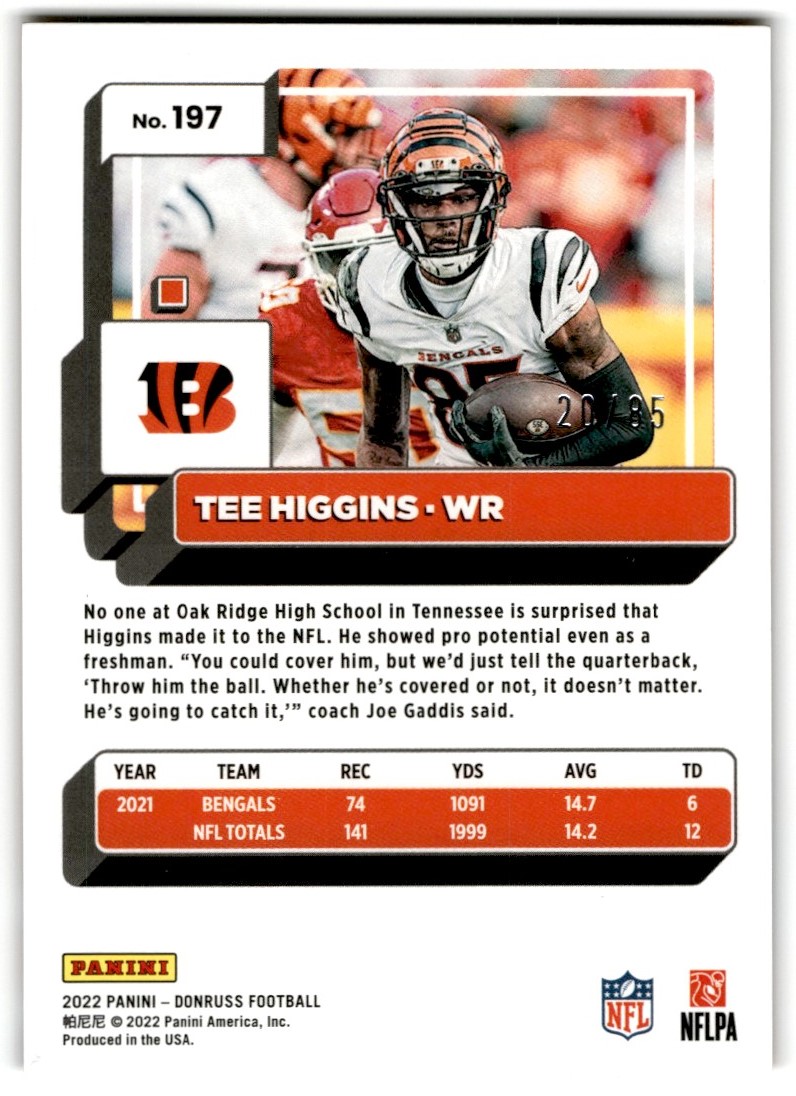 number 85 cincinnati bengals