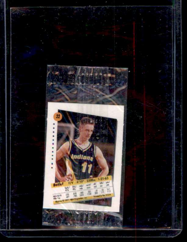 1991-92 Skybox Mini Hostess Detlef Schrempf #22 card back image