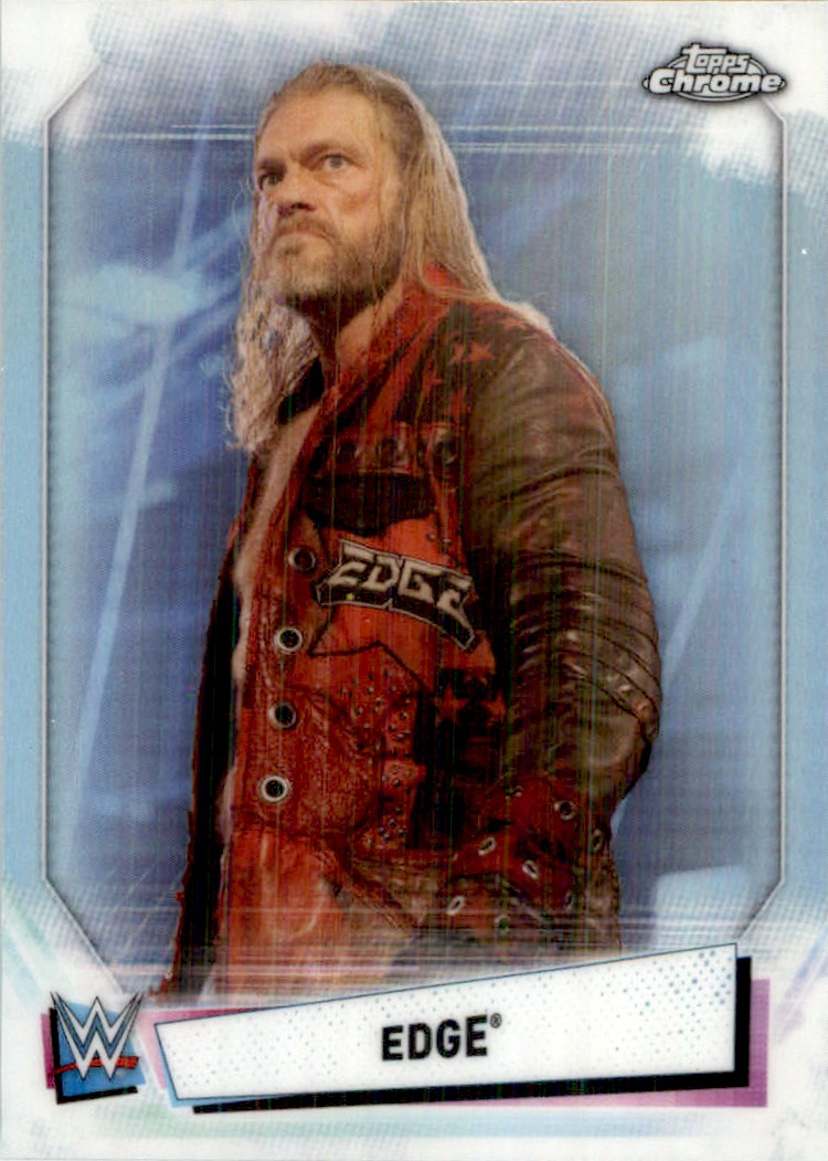2021 Topps WWE Chrome Refractor Edge #19 card front image