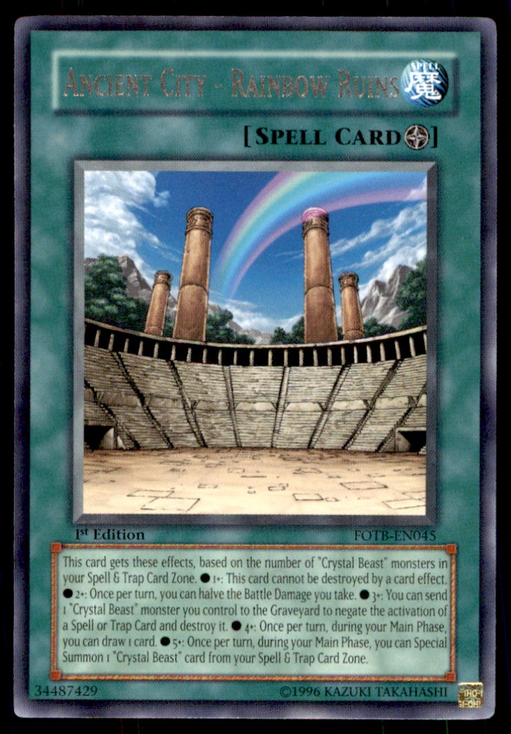 Yu-Gi-Oh! Ancient City - Rainbow Ruins Card - SGX1-ENF10 Common 1st Edition