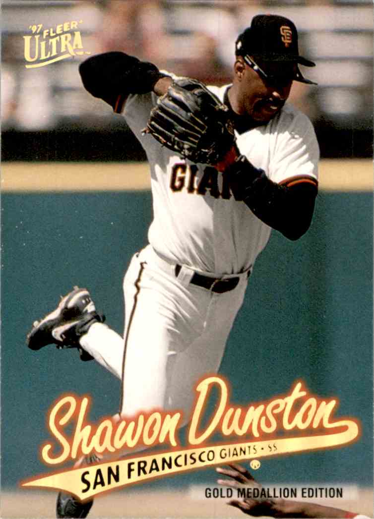 1997 Ultra Gold Medallion Baseball Card Shawon Dunston #293 card front image